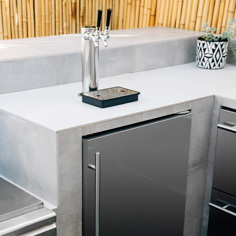 Summerset SSRFR-DK2 Outdoor Dual Tap Kegerator, 6.6 Cubic Feet