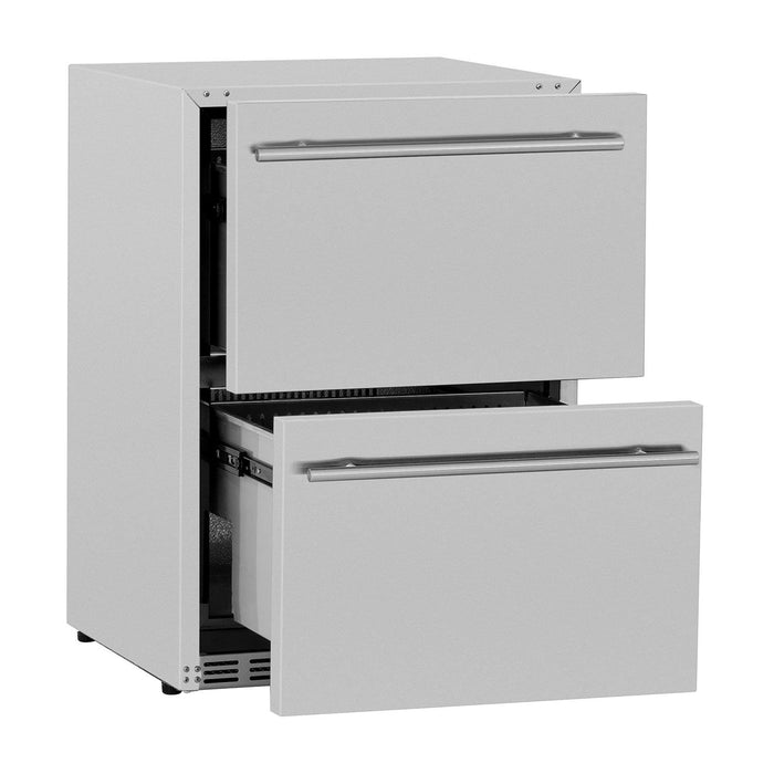 Summerset SSRFR-24DR2 Deluxe Outdoor Refrigerator Drawers, 5.3 Cubic Feet