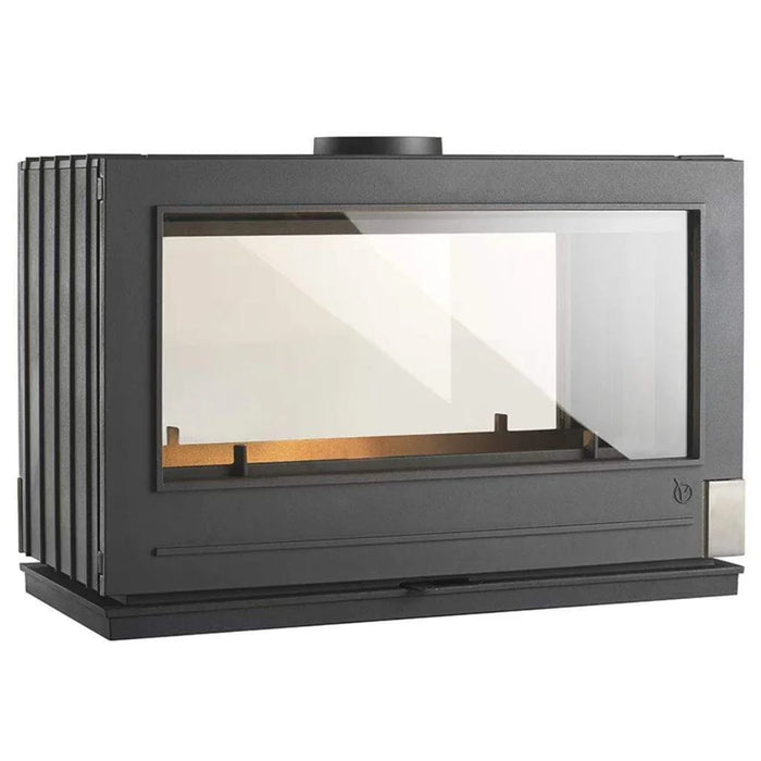 Invicta Aaron 36" Contemporain Cast Iron See Through Wood Stove