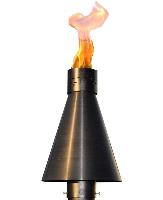 HPC Fire Black Aluminum Match Light Torch Head with 8-Foot Post ...