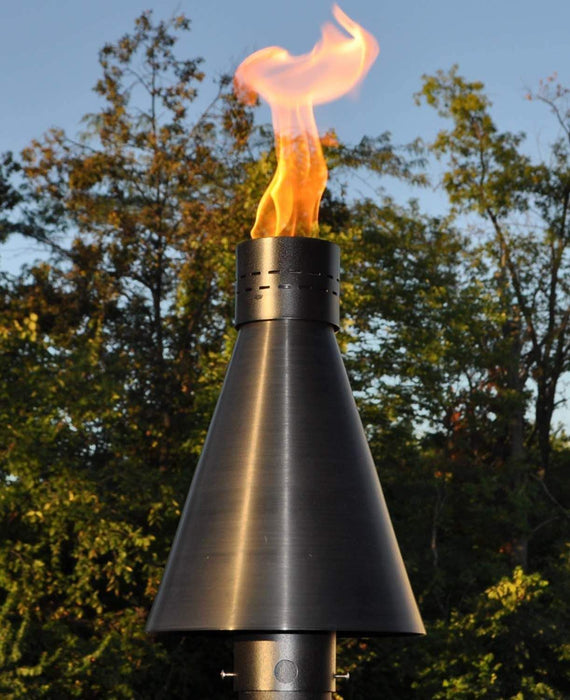 HPC Fire Black Aluminum Match Light Torch Head with 8-Foot Post