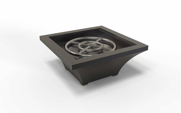 TrueFlame 24" Lume Series Square High Rise Gas Fire Bowl