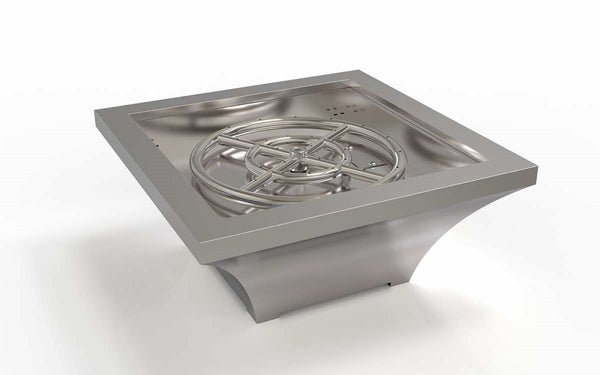 TrueFlame 24" Lume Series Square High Rise Gas Fire Bowl