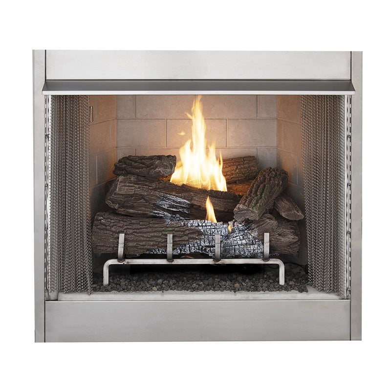 Superior 36-Inch Vent-Free Outdoor Gas Firebox with Vent-Free Gas Log Set (VRE4236)