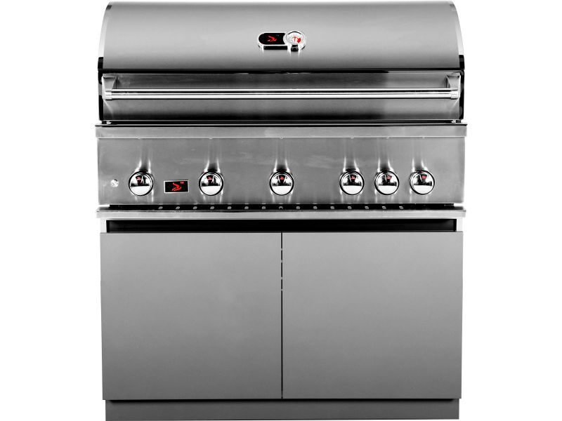 Whistler 5-Burner 104 x 28-Inch Gas Grill Island with Infrared Rear Burner, Sink, Double Side Burner, and Rotisserie Kit