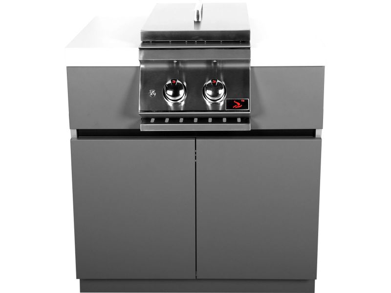 Whistler Outdoor Kitchen Grey Side Burner & Cabinet 32"
