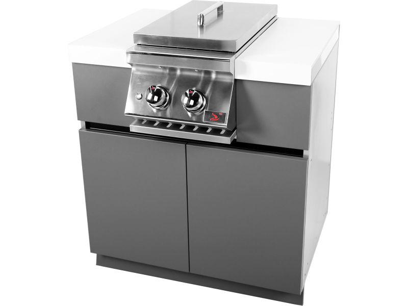 Whistler Outdoor Kitchen Grey Side Burner & Cabinet 32"