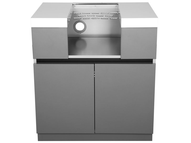 Whistler 5-Burner 172 x 28-Inch Gas Grill Island with Infrared Rear Burner, Refrigerator, Sink, Double Side Burner, and Rotisserie Kit - Black Stainless
