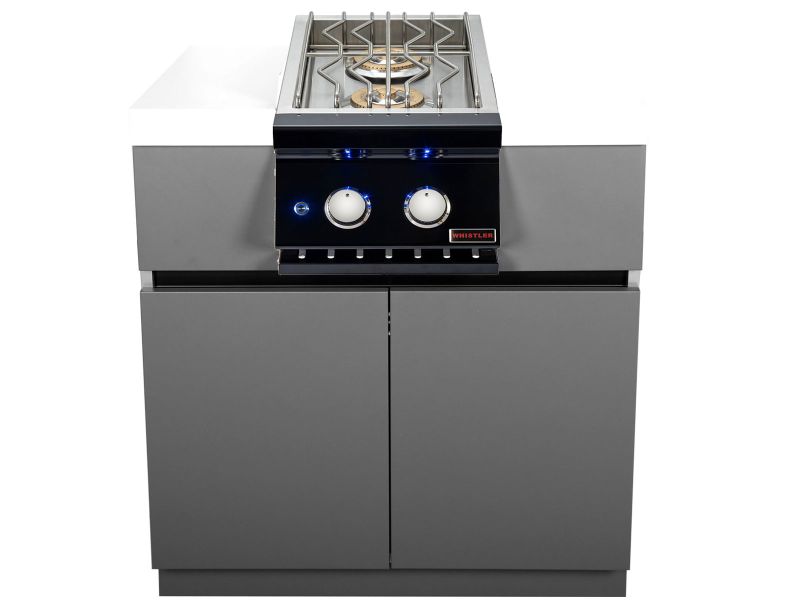 Whistler Outdoor Kitchen Side Burner & Cabinet 32" Black