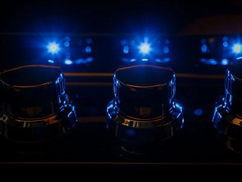 Whistler 34-Inch 4-Burner Gas Grill With Rear Infrared Burner, Grill Lights, Rotisserie Kit & Cover - Black Stainless