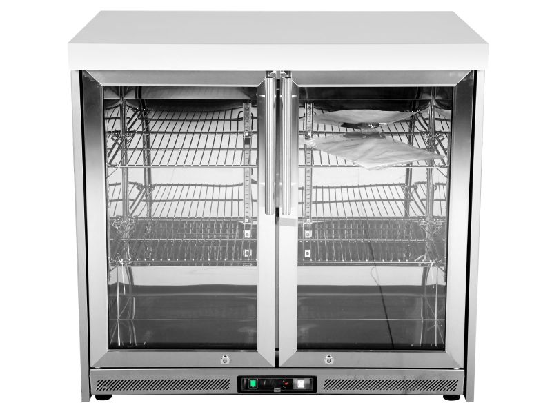 Whistler Fairford Grey Double Door Fridge 94cm