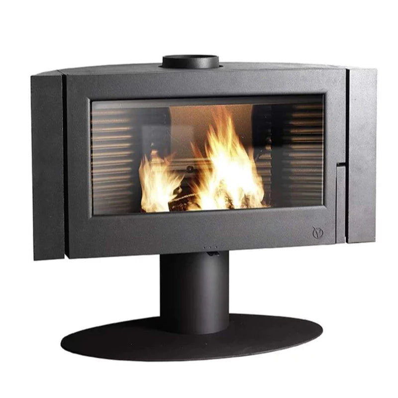 Invicta Antaya 41 Inch Modern Cast Iron Vented Freestanding Wood Stove