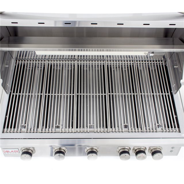 Blaze Premium LTE 40-Inch 5-Burner Built-In Gas Grill w/ Rear Infrared Burner & Grill Lights