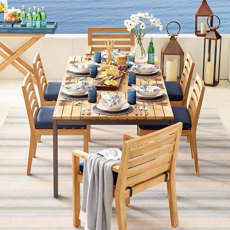 Dining Set in Natural Wood Teak