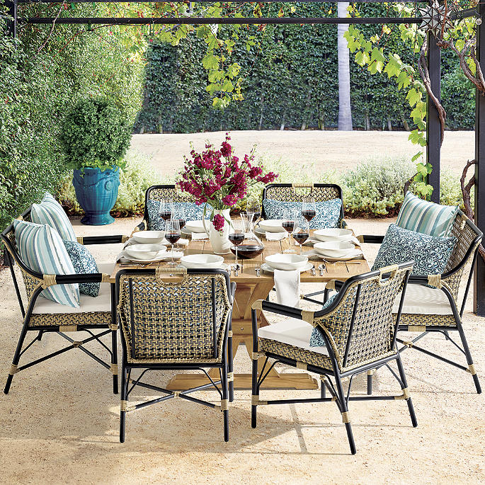 Reeve 7-piece Square Dining Set + Cushions