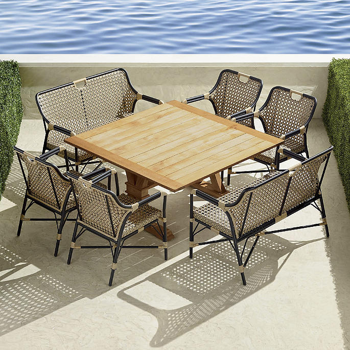 Reeve 7-piece Square Dining Set + Cushions