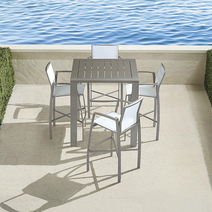 Resort Collection™ Newport 5-pc. Aluminum Bar Set in Champagne Silver Finish