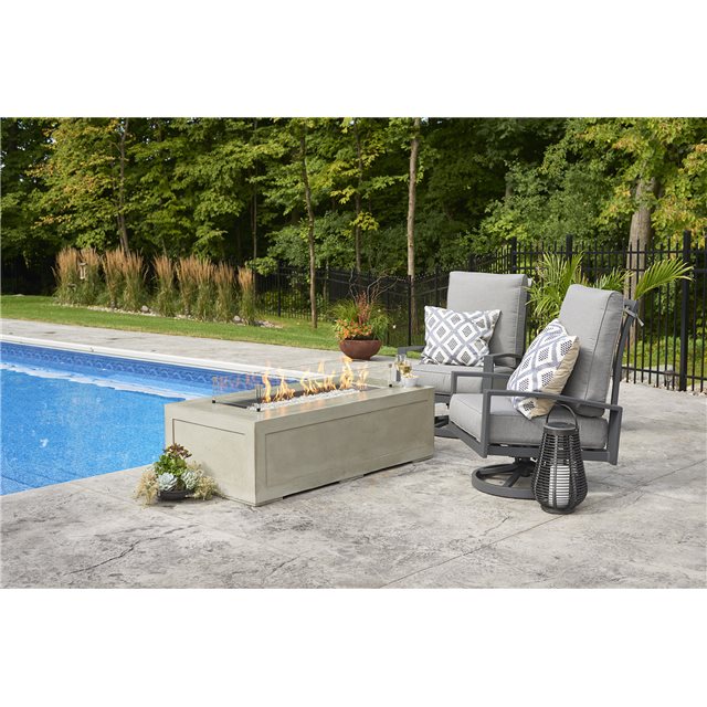Linear Fire Pit Table Cove Natural Grey