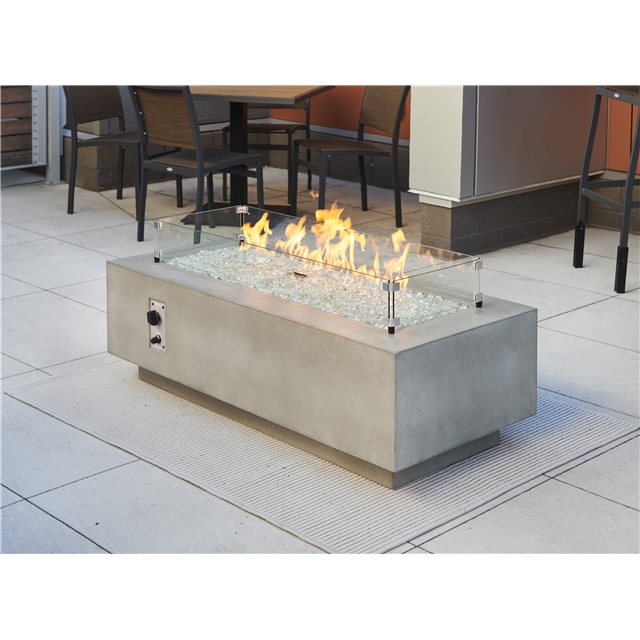 Linear Fire Pit Table 54" Natural Grey Cove