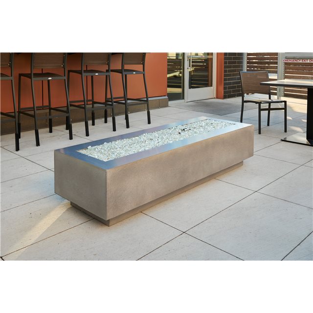 Linear Fire Pit Table Natural Grey Cove 72"