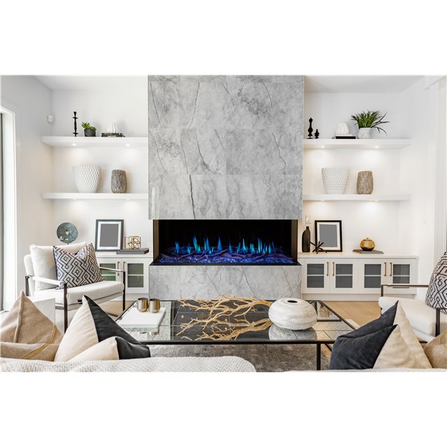 Modern Flames OR76-MULTI Orion Multi 76-Inch Three-Sided Built-In Electric Fireplace