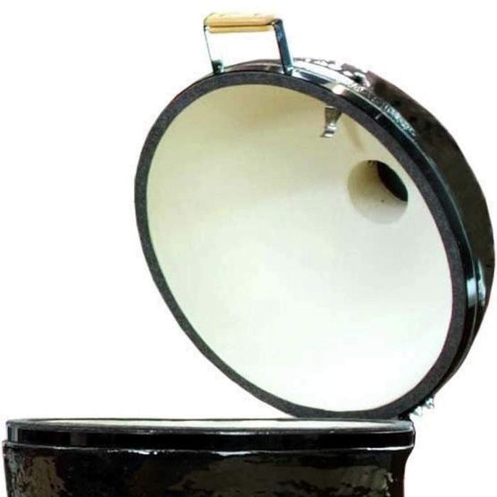 Primo CRH-177308 Round Ceramic Charcoal Kamado Grill Head on Wheeled Cradle