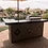 St. John 7'6" BBQ Island W High Bar on three sides and Lights 4 Burner BBQ Grill BBQ GRILL KoKoMo Grills   