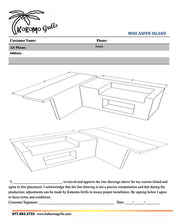 Havana L-Shape BBQ Island With Bar Seating and Built In BBQ Grill 4'x5' BBQ BBQ GRILL KoKoMo Grills   