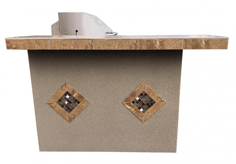 Havana L-Shape BBQ Island With Bar Seating and Built In BBQ Grill 4'x5' BBQ BBQ GRILL KoKoMo Grills   