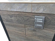 Elite 6' BBQ Island With Built In BBQ Grill Drift Wood Look Siding 30 Inch Doors BBQ GRILL KoKoMo Grills   