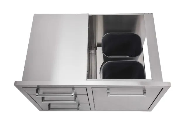 Whistler Triple Drawer & Trash Can Combo