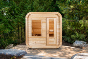 Dundalk Canadian Timber Luna White Cedar Outdoor Sauna | 2-4 People | Wood or Electric Heater  Dundalk Leisurecraft   