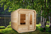 Dundalk Canadian Timber Luna White Cedar Outdoor Sauna | 2-4 People | Wood or Electric Heater  Dundalk Leisurecraft Dundalk Canadian Timber Luna White Cedar Outdoor Sauna - No Heater  