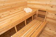 Dundalk Canadian Timber Luna White Cedar Outdoor Sauna | 2-4 People | Wood or Electric Heater  Dundalk Leisurecraft   