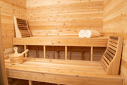 Dundalk Canadian Timber Luna White Cedar Outdoor Sauna | 2-4 People | Wood or Electric Heater  Dundalk Leisurecraft   