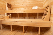 Dundalk Canadian Timber Luna White Cedar Outdoor Sauna | 2-4 People | Wood or Electric Heater  Dundalk Leisurecraft   