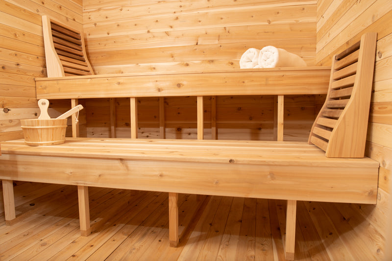 Dundalk Canadian Timber Luna White Cedar Outdoor Sauna | 2-4 People | Wood or Electric Heater  Dundalk Leisurecraft   