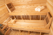 Dundalk Canadian Timber Luna White Cedar Outdoor Sauna | 2-4 People | Wood or Electric Heater  Dundalk Leisurecraft   