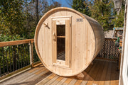Dundalk 4 Person White Cedar Outdoor Sauna Harmony | 2-4 People | Wood or Electric Heater  Dundalk Leisurecraft   