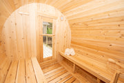 Dundalk 4 Person White Cedar Outdoor Sauna Harmony | 2-4 People | Wood or Electric Heater  Dundalk Leisurecraft   