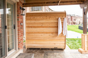 Dundalk Canadian Timber Luna White Cedar Outdoor Sauna | 2-4 People | Wood or Electric Heater  Dundalk Leisurecraft   