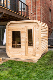 Dundalk Canadian Timber Luna White Cedar Outdoor Sauna | 2-4 People | Wood or Electric Heater  Dundalk Leisurecraft   