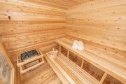 Dundalk Canadian Timber Luna White Cedar Outdoor Sauna | 2-4 People | Wood or Electric Heater  Dundalk Leisurecraft   