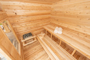 Dundalk Canadian Timber Luna White Cedar Outdoor Sauna | 2-4 People | Wood or Electric Heater  Dundalk Leisurecraft   