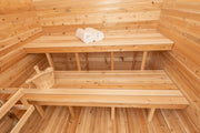 Dundalk Canadian Timber Luna White Cedar Outdoor Sauna | 2-4 People | Wood or Electric Heater  Dundalk Leisurecraft   