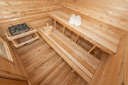 Dundalk Canadian Timber Luna White Cedar Outdoor Sauna | 2-4 People | Wood or Electric Heater  Dundalk Leisurecraft   