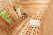Dundalk Canadian Timber Luna White Cedar Outdoor Sauna | 2-4 People | Wood or Electric Heater  Dundalk Leisurecraft   