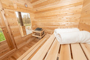 Dundalk Canadian Timber Luna White Cedar Outdoor Sauna | 2-4 People | Wood or Electric Heater  Dundalk Leisurecraft   
