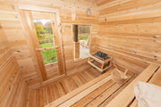 Dundalk Canadian Timber Luna White Cedar Outdoor Sauna | 2-4 People | Wood or Electric Heater  Dundalk Leisurecraft   