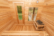 Dundalk Canadian Timber Luna White Cedar Outdoor Sauna | 2-4 People | Wood or Electric Heater  Dundalk Leisurecraft   